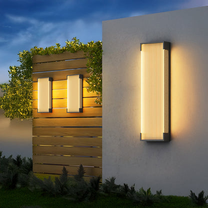 Rectangular Outdoor Modern Steel Wall Light