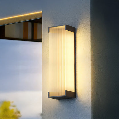 Rectangular Outdoor Modern Steel Wall Light