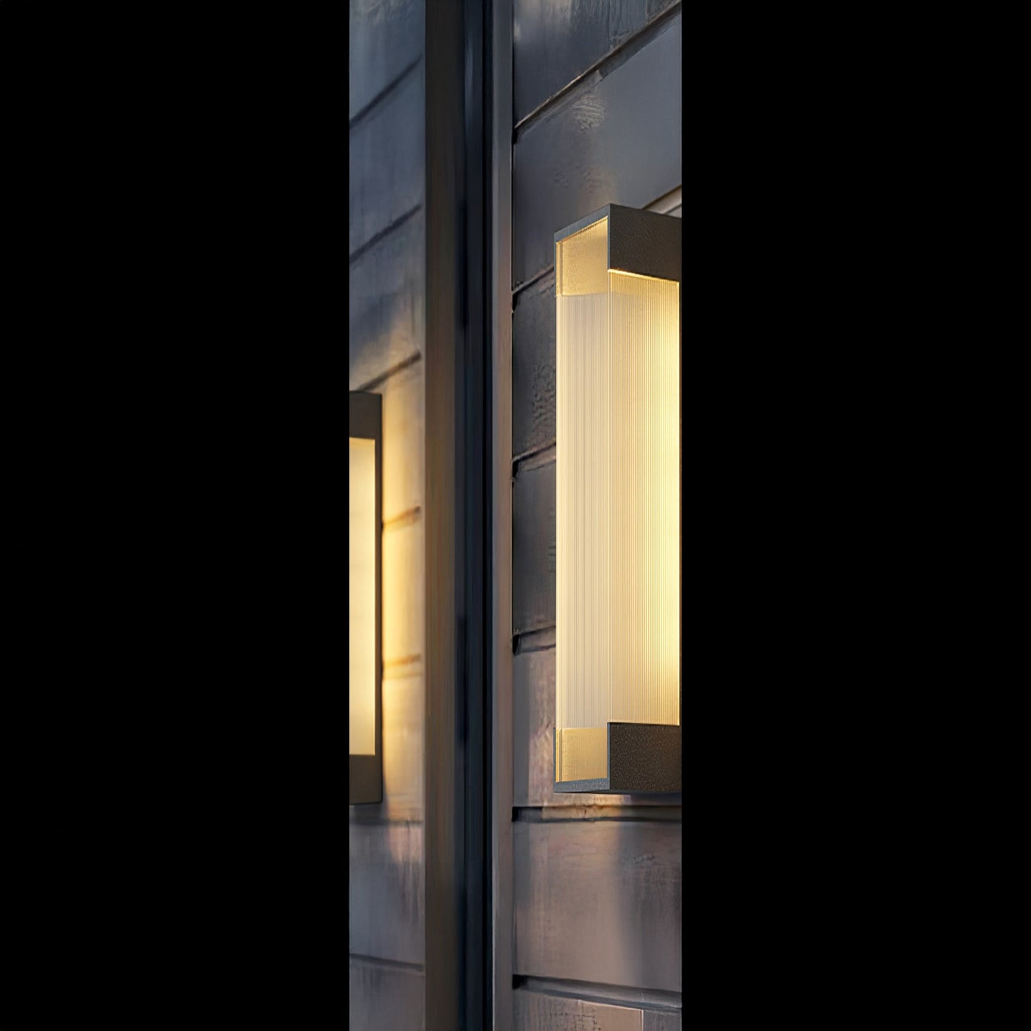 Rectangular Outdoor Modern Steel Wall Light