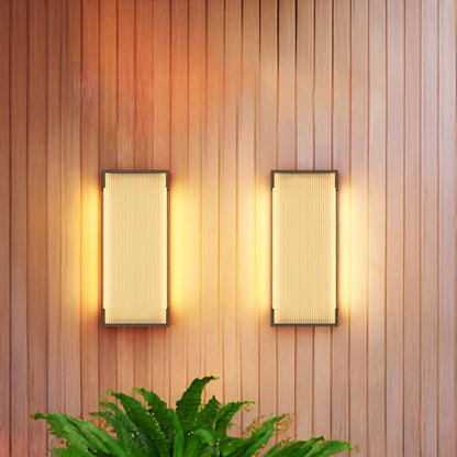 Rectangular Outdoor Modern Steel Wall Light