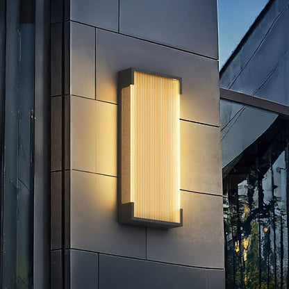 Rectangular Outdoor Modern Steel Wall Light