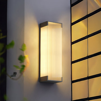 Rectangular Outdoor Modern Steel Wall Light