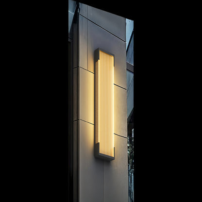 Rectangular Outdoor Modern Steel Wall Light