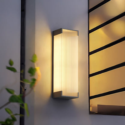 Rectangular Outdoor Modern Steel Wall Light