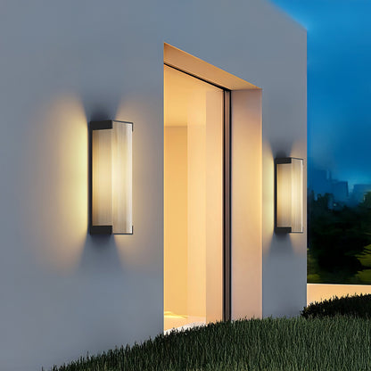 Rectangular Outdoor Modern Steel Wall Light