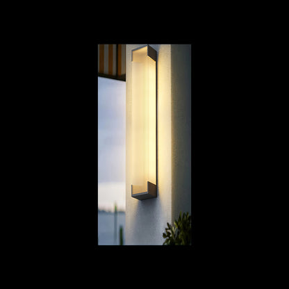 Rectangular Outdoor Modern Steel Wall Light