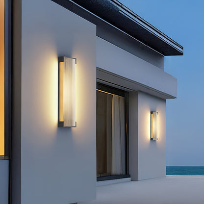 Rectangular Outdoor Modern Steel Wall Light