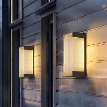 Rectangular Outdoor Modern Steel Wall Light