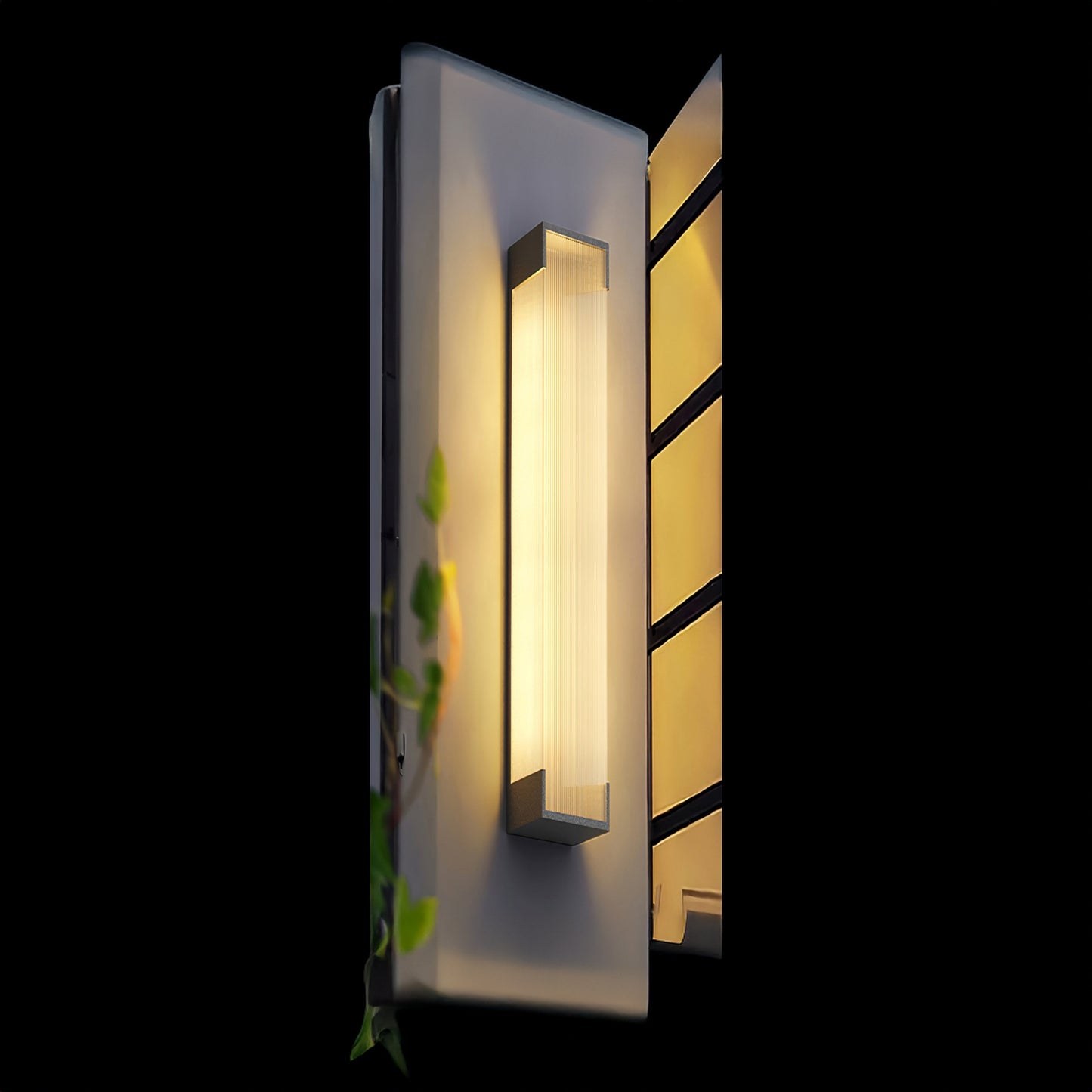 Rectangular Outdoor Modern Steel Wall Light