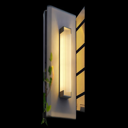 Rectangular Outdoor Modern Steel Wall Light