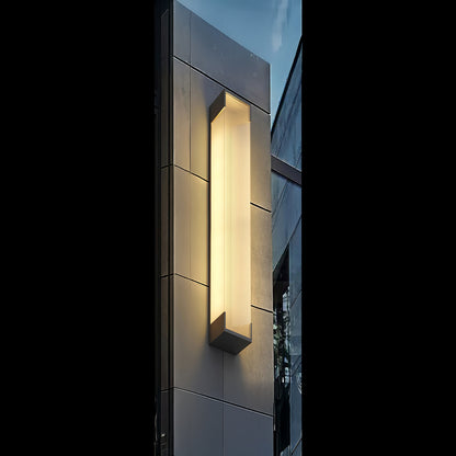 Rectangular Outdoor Modern Steel Wall Light