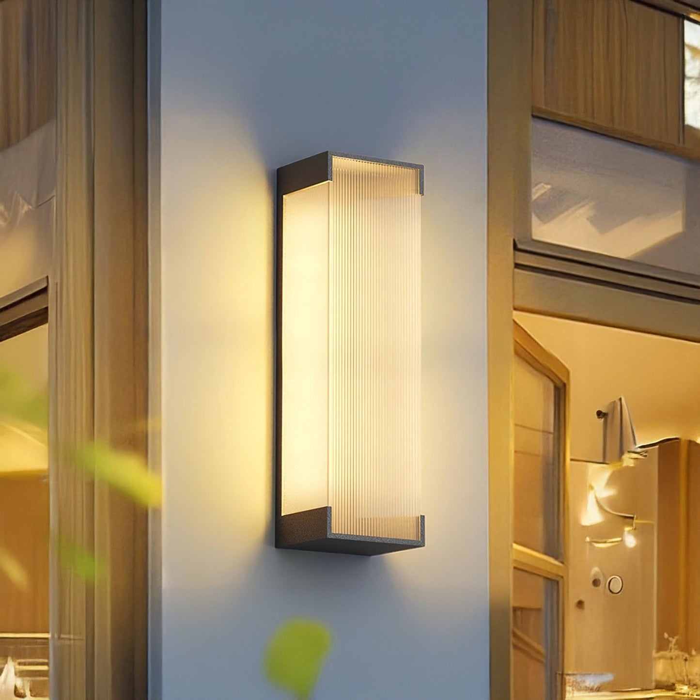 Rectangular Outdoor Modern Steel Wall Light