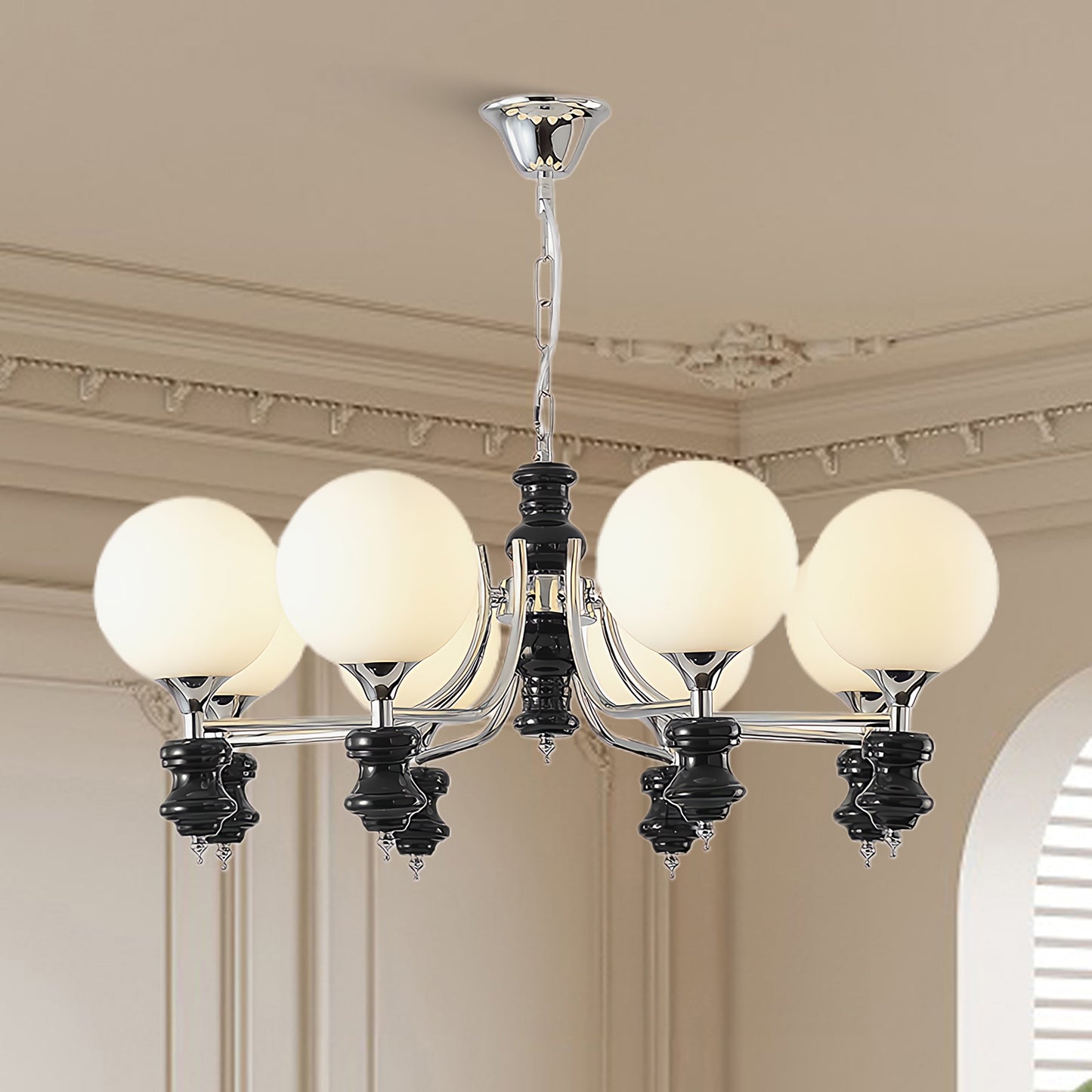 Regal Orb Traditional Crystal Chandelier