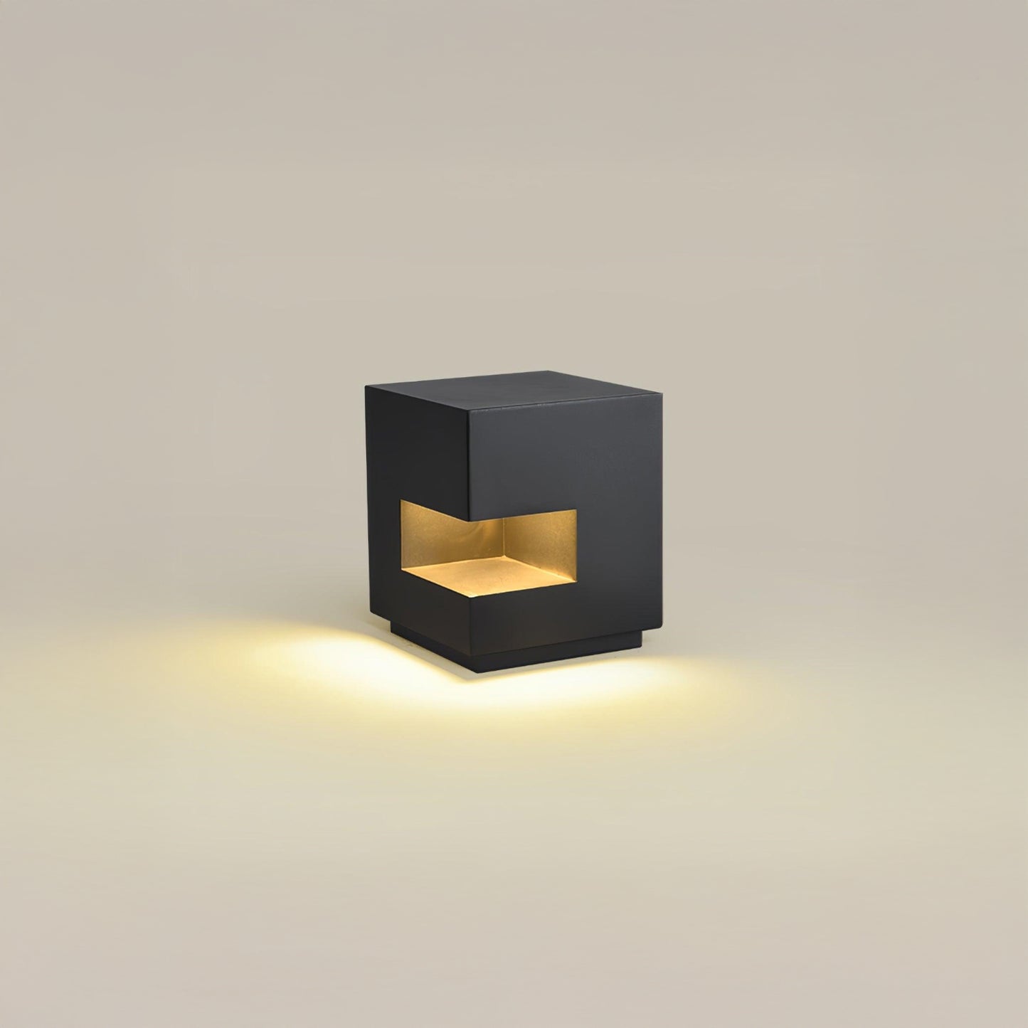 Regular Cube Post Eclectic Metal Outdoor Light