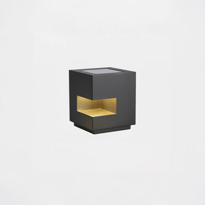 Regular Cube Post Eclectic Metal Outdoor Light