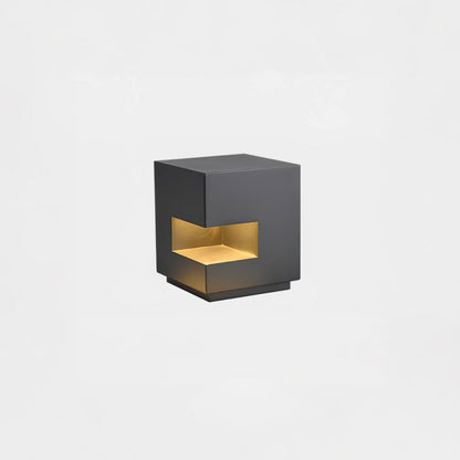 Regular Cube Post Eclectic Metal Outdoor Light