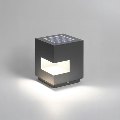 Regular Cube Post Eclectic Metal Outdoor Light