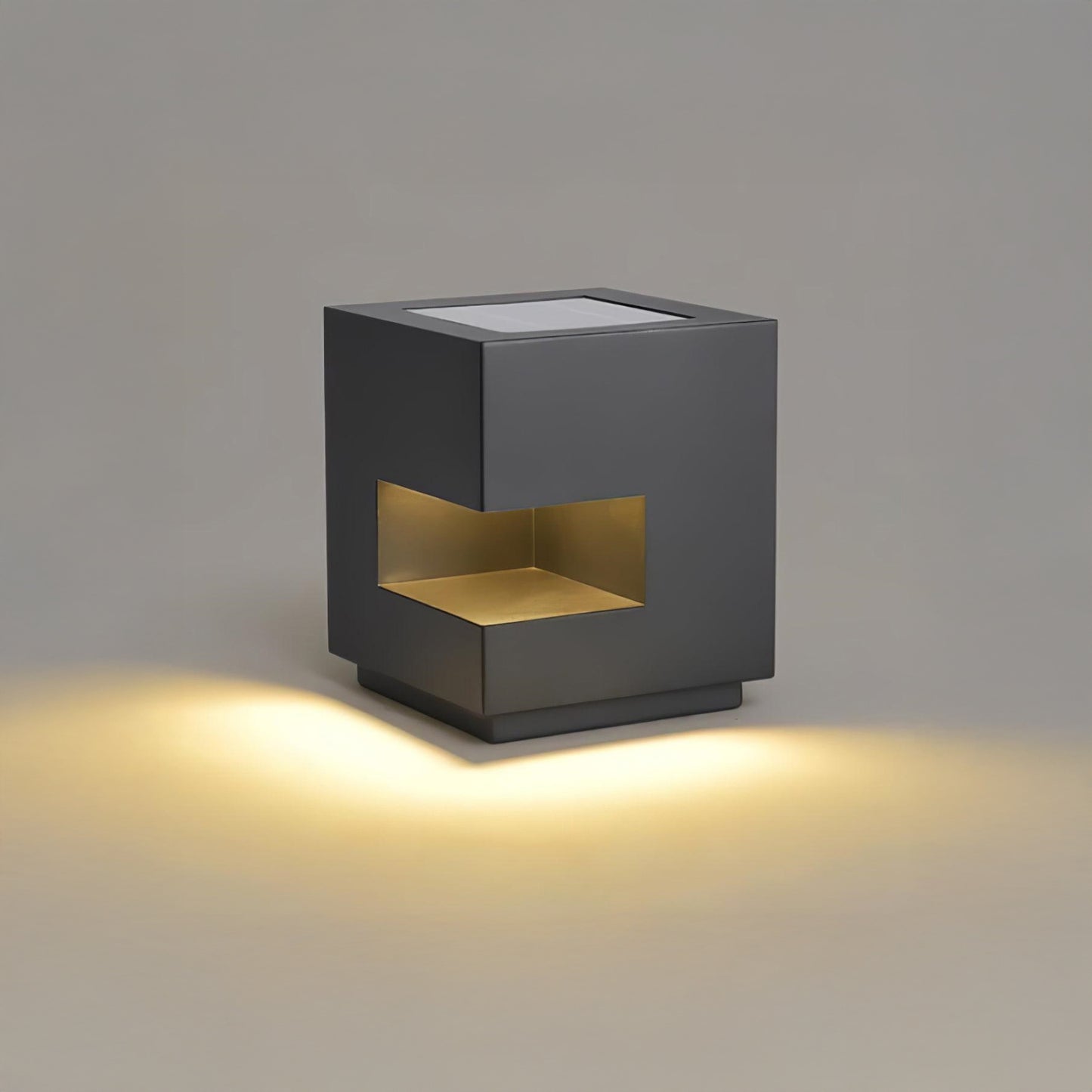 Regular Cube Post Eclectic Metal Outdoor Light