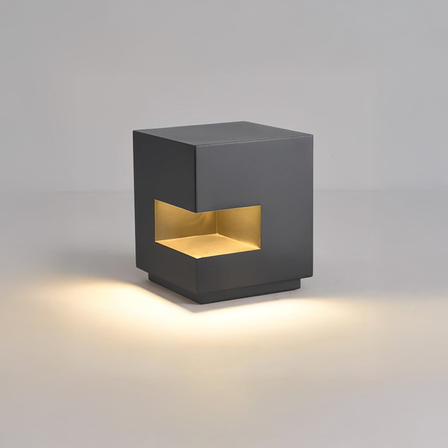 Regular Cube Post Eclectic Metal Outdoor Light