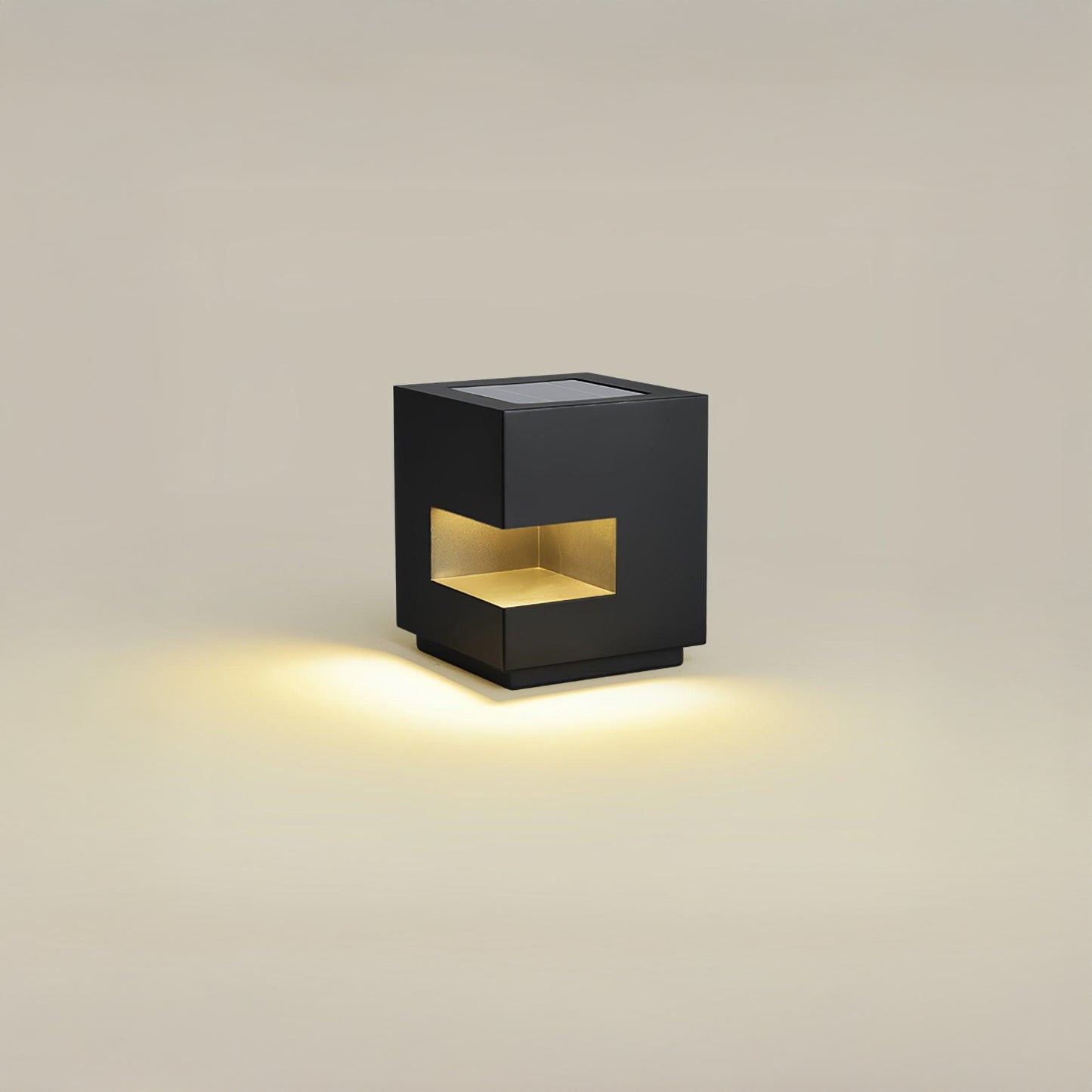 Regular Cube Post Eclectic Metal Outdoor Light