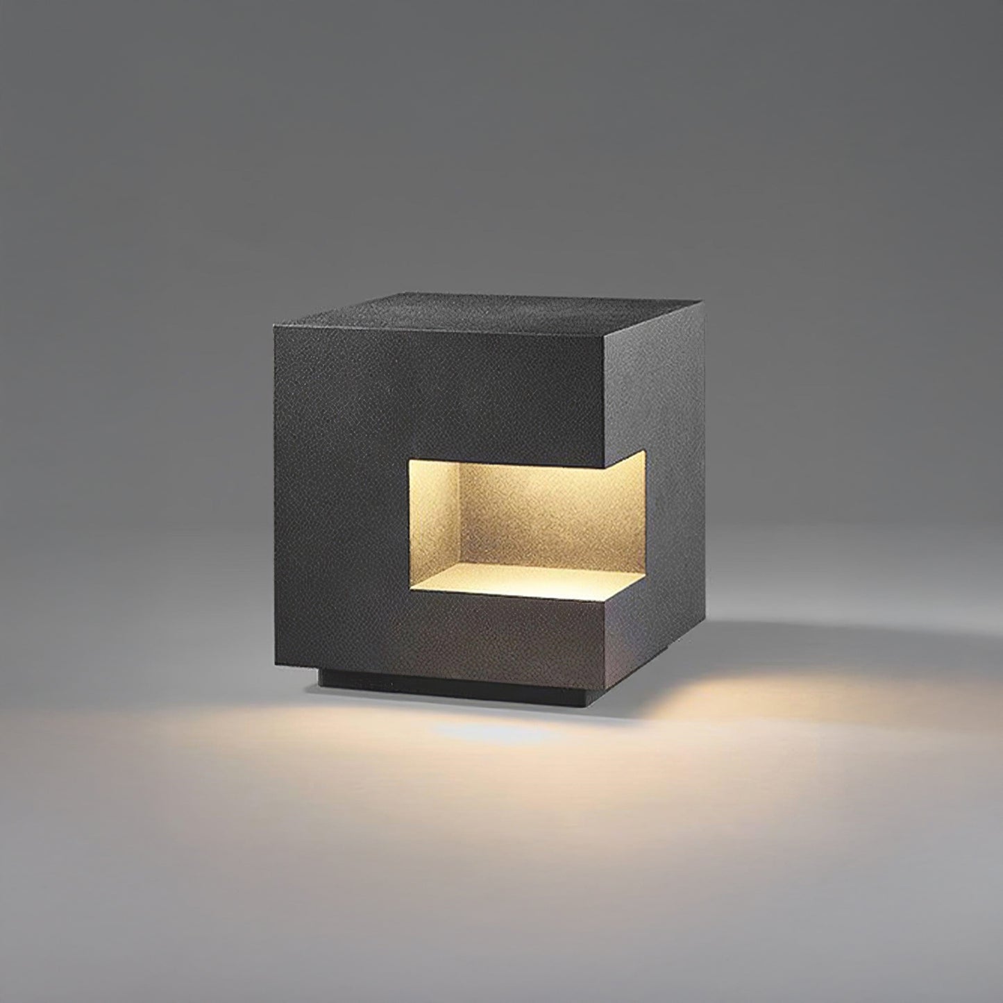 Regular Cube Post Eclectic Metal Outdoor Light