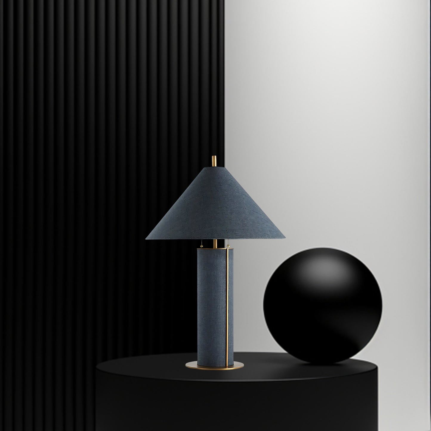 Remi Linen Luxury Metal Table Lamp