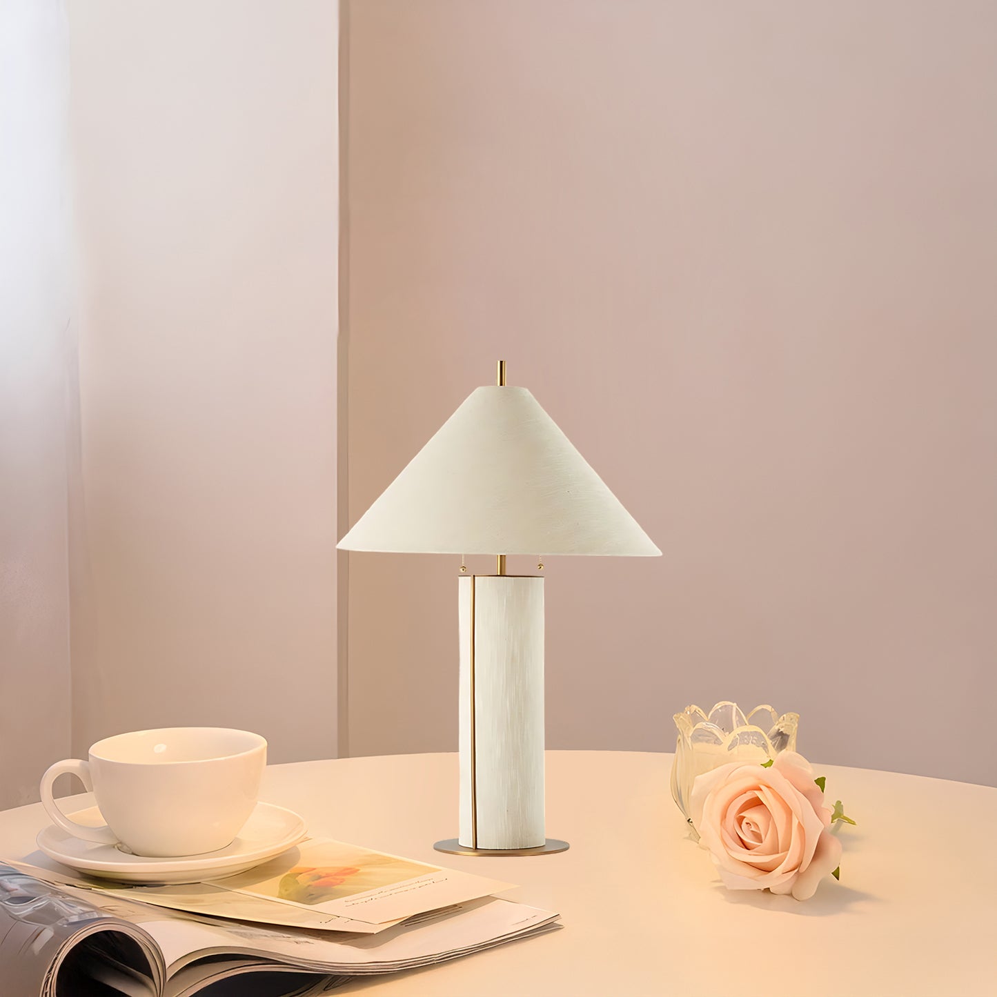 Remi Linen Luxury Metal Table Lamp