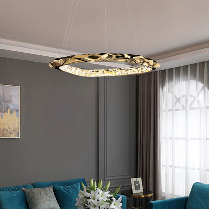 Resin Circlet Modern Brass Pendant Lamp