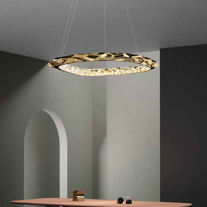 Resin Circlet Modern Brass Pendant Lamp