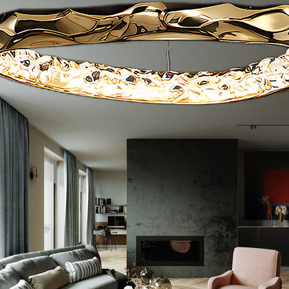 Resin Circlet Modern Brass Pendant Lamp