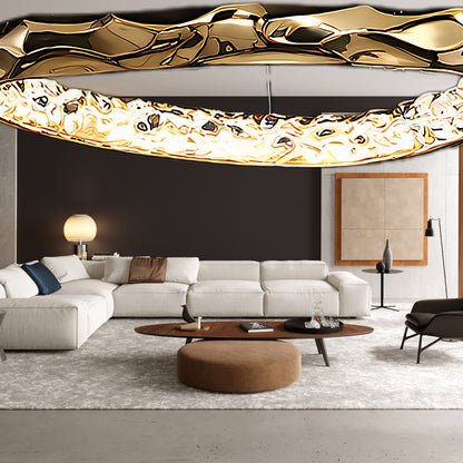 Resin Circlet Modern Brass Pendant Lamp