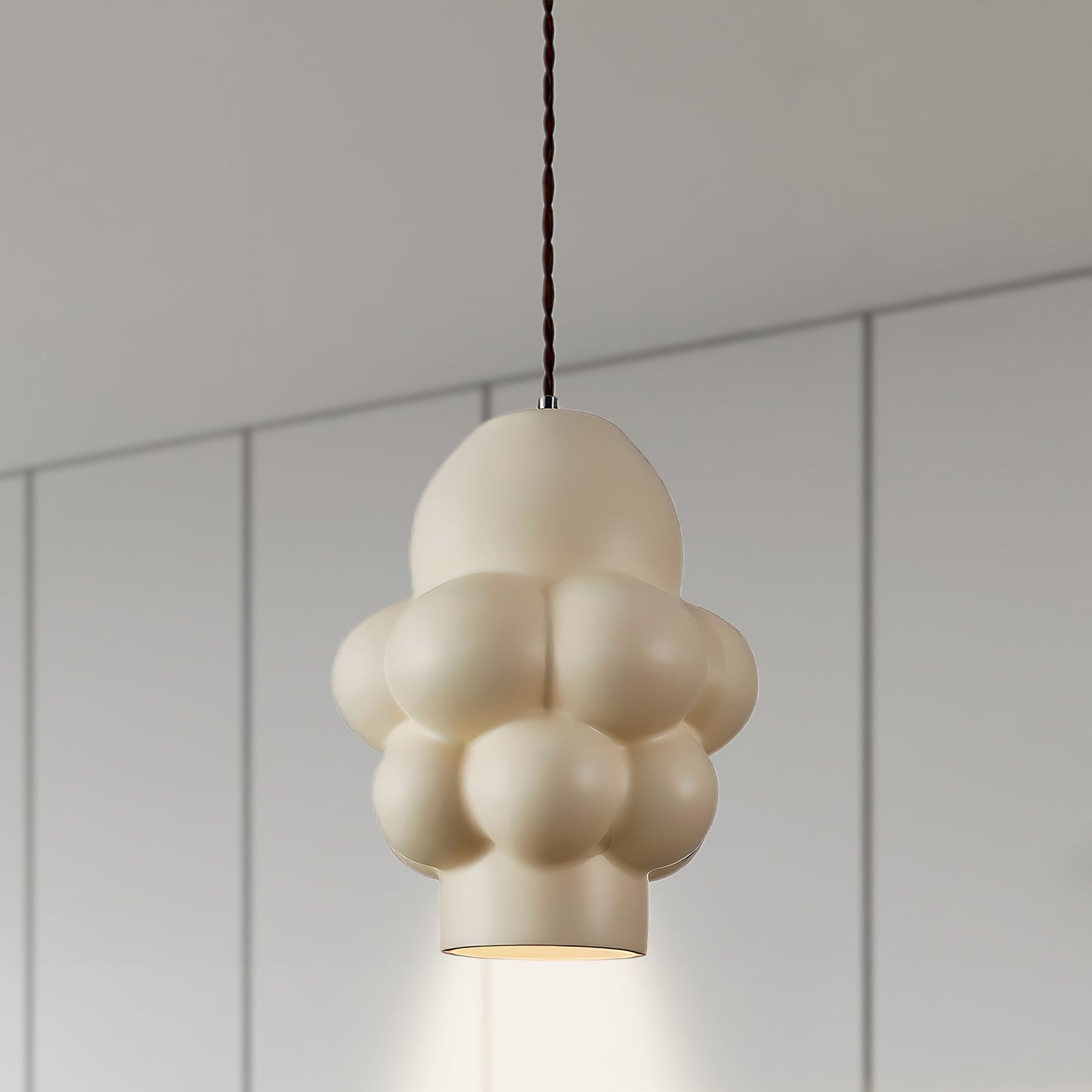 Resin Cream Rustic Material Pendant Lamp