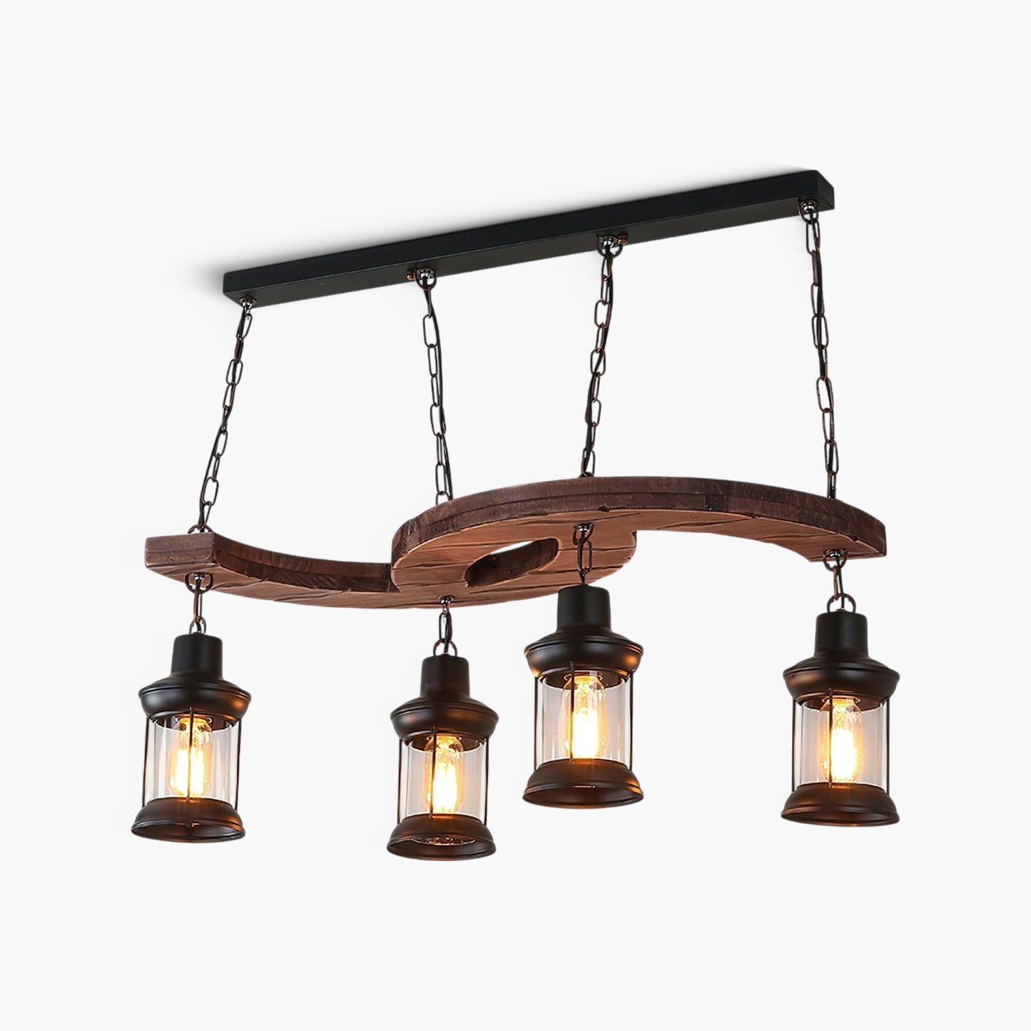 Boat Wood Retro Crystal Chandelier