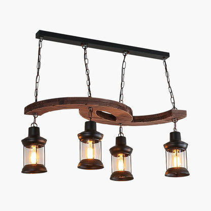 Boat Wood Retro Crystal Chandelier