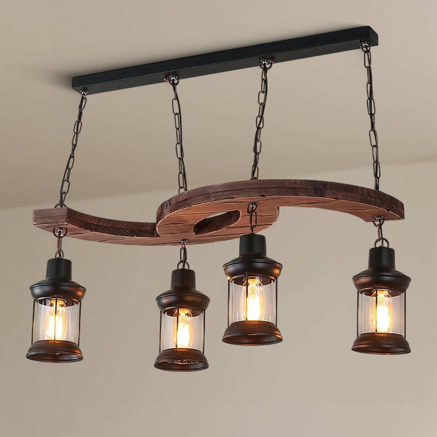 Boat Wood Retro Crystal Chandelier