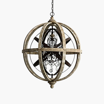 Globe Weathered Retro Metal Chandelier