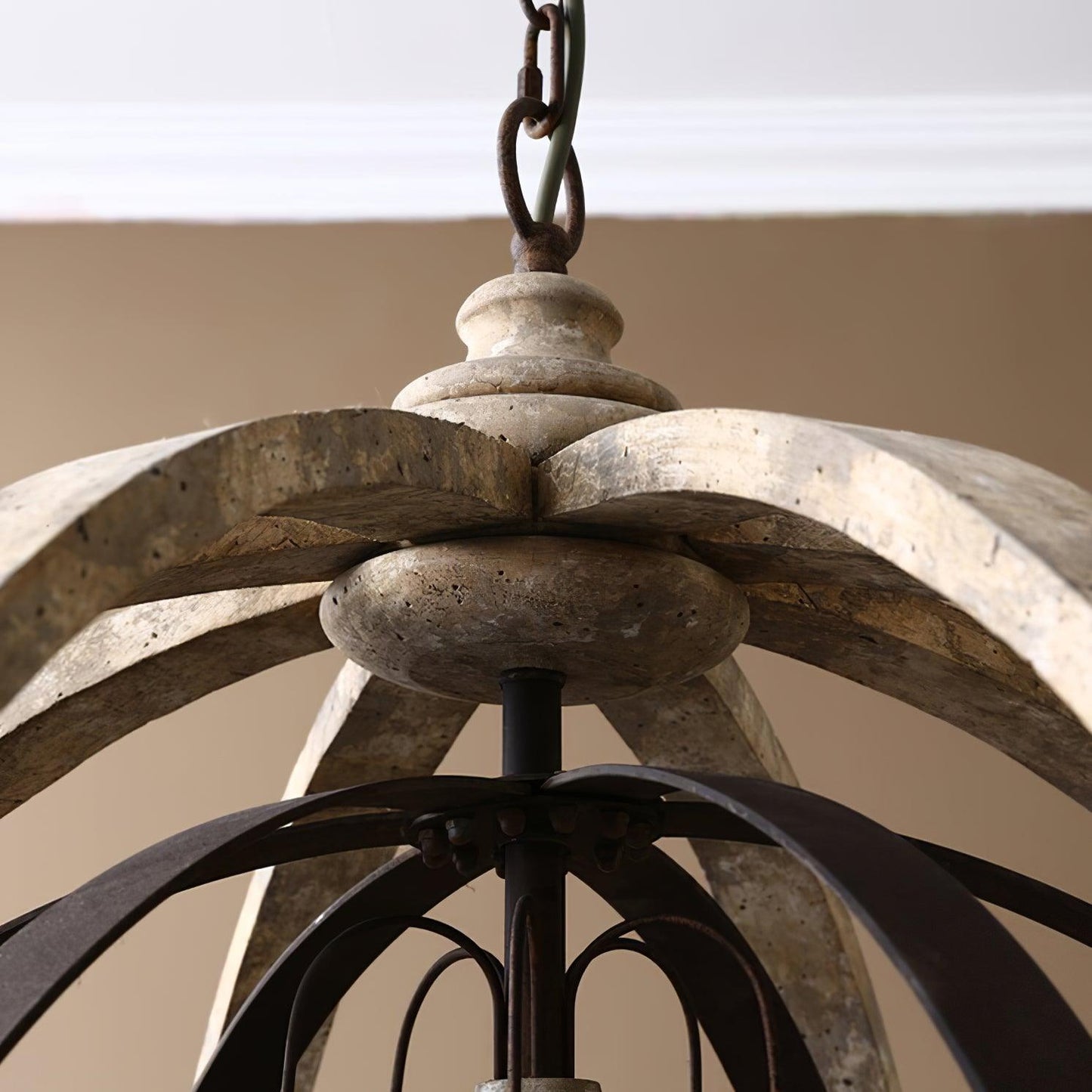 Globe Weathered Retro Metal Chandelier