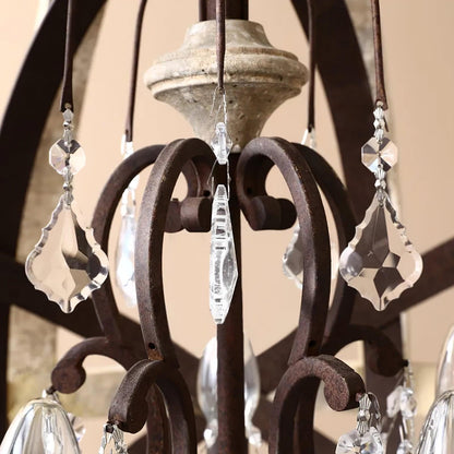 Globe Weathered Retro Metal Chandelier