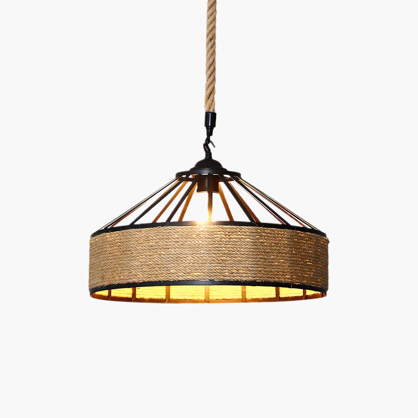 Retro Hemp Rope Exquisite Luxury Material Pendant Light