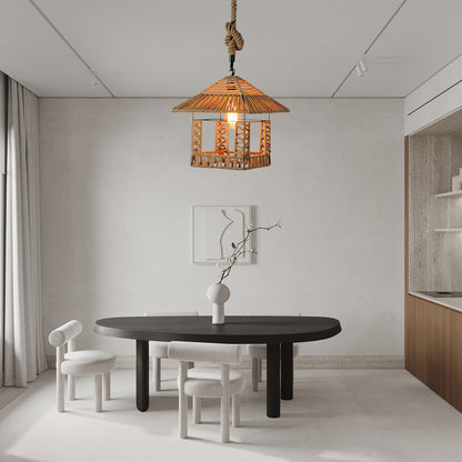 Retro Hemp Rope Exquisite Luxury Material Pendant Light