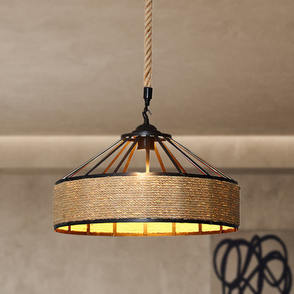 Retro Hemp Rope Exquisite Luxury Material Pendant Light