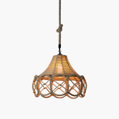 Retro Hemp Rope Exquisite Luxury Material Pendant Light