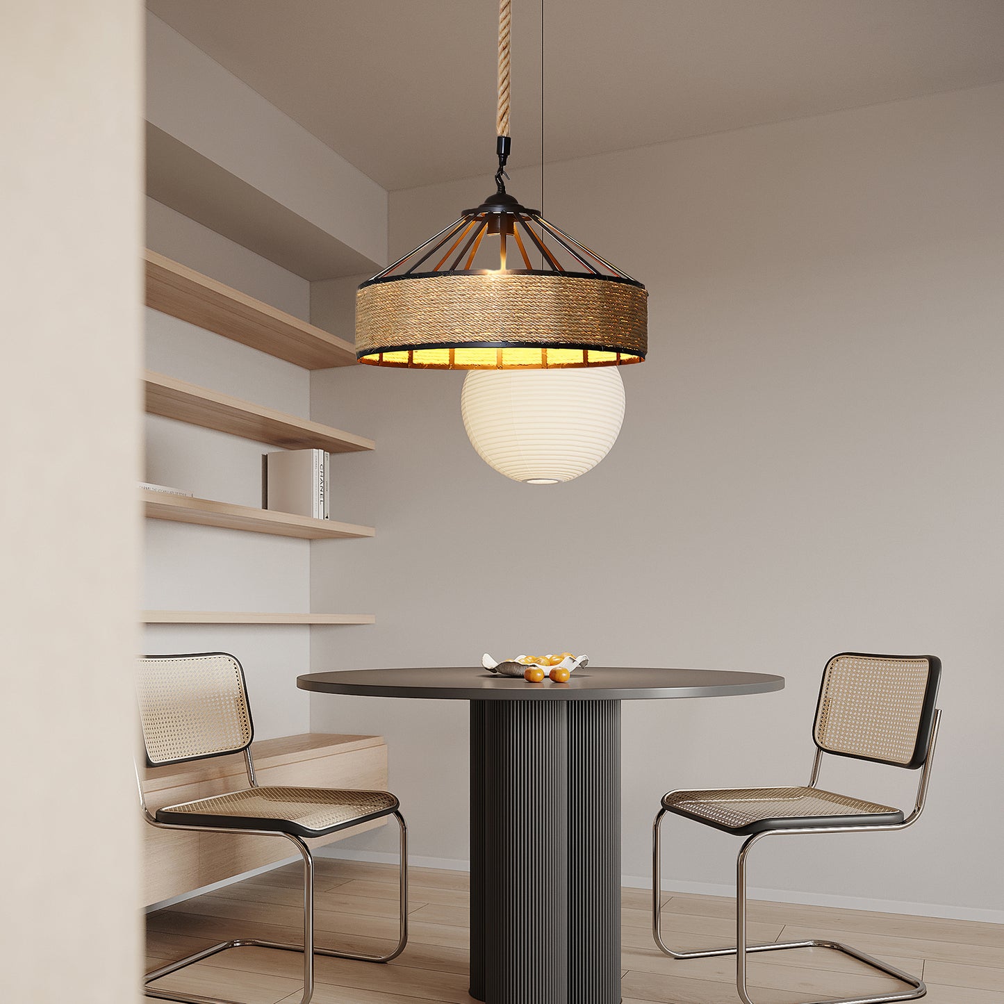 Retro Hemp Rope Exquisite Luxury Material Pendant Light