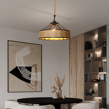 Retro Hemp Rope Exquisite Luxury Material Pendant Light