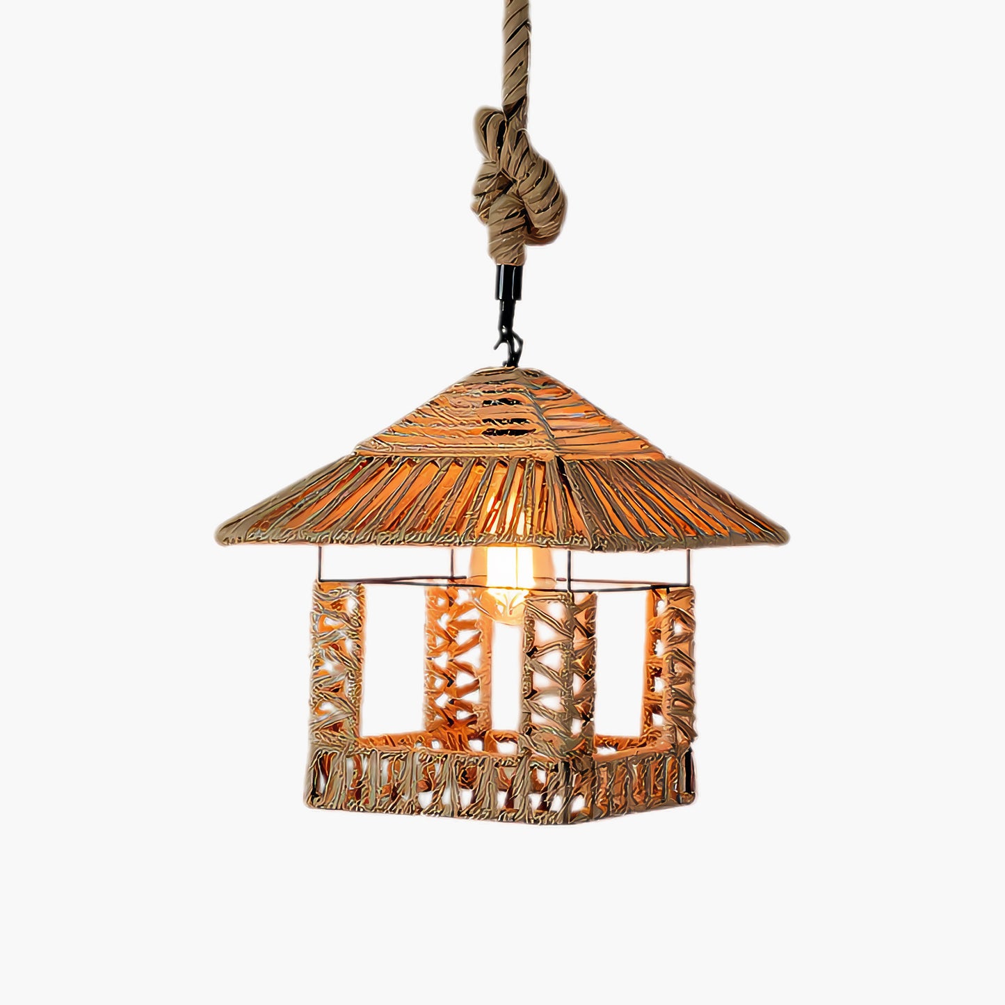 Retro Hemp Rope Exquisite Luxury Material Pendant Light