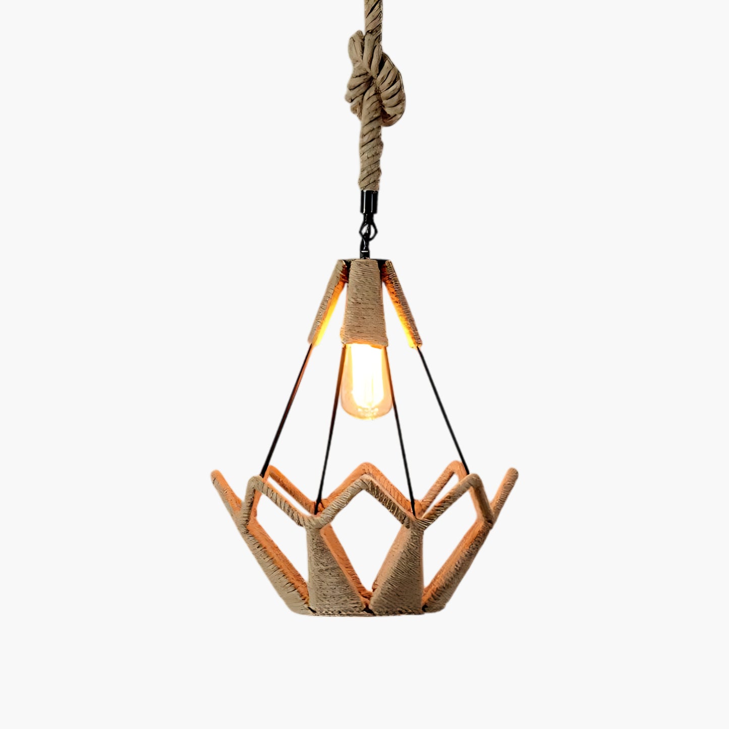 Hemp Rope Interesting Retro Material Pendant Light