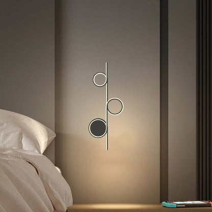 Rhythmic Line Eclectic Metal Wall Light