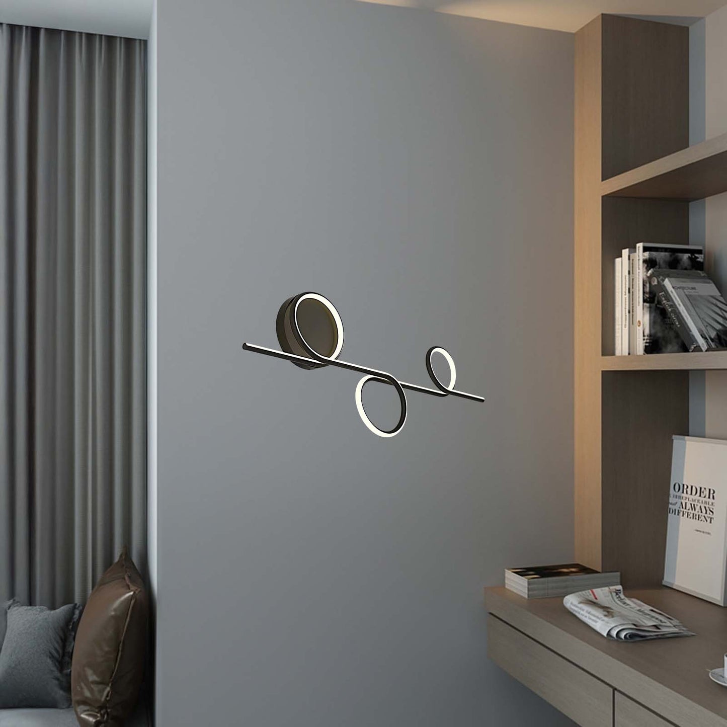 Rhythmic Line Eclectic Metal Wall Light