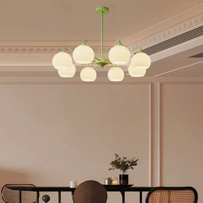 Ribbed Matcha Chandelier