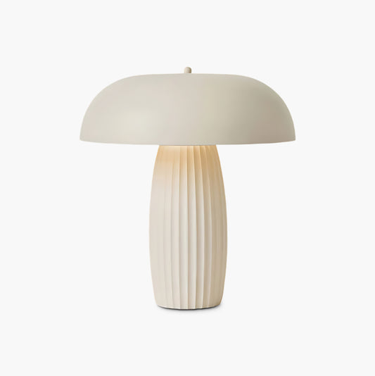 Ribbed Mushroom Modern Metal Table Lamp